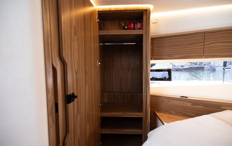 Marex-390-Review-forward-cabin-hanging-space