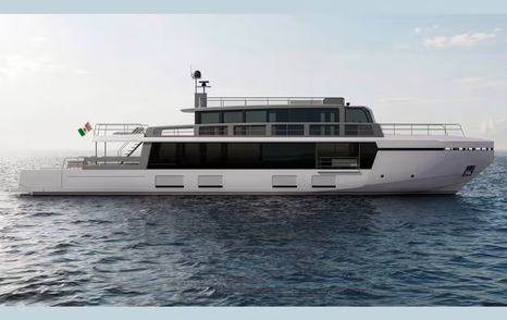 Rendering of Amer 12 superyacht 