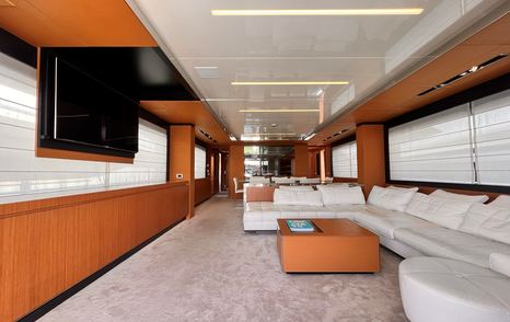 Riva motor yacht No Stress 888 saloon lounge 