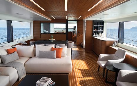 CL Yachts CLB88 motor yacht main saloon
