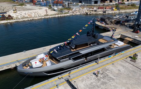 ISA Yachts motor yacht Fast Naan at launch in water 