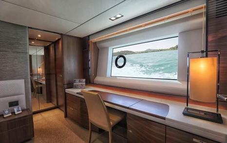 Motor Yacht Andaman Princess master cabin desk area