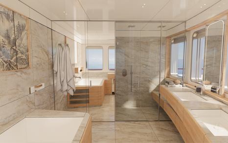 Vallicelli Design Numarine ensuite with marble 