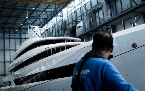 Feadship superyacht Milky Way at shipyard 