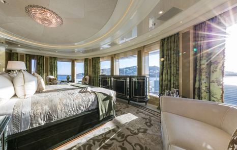 Superyacht Plvs Vltra's VIP bedroom 