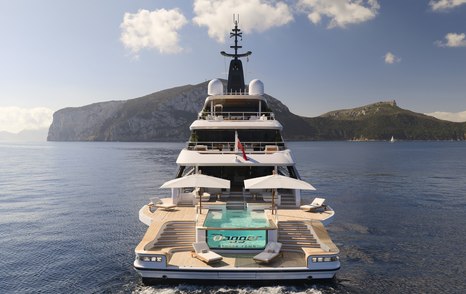 Benetti superyacht Dagger aft deck beach club 