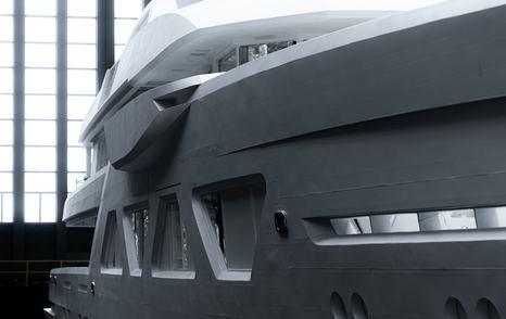 Side of Amels 60 superyacht