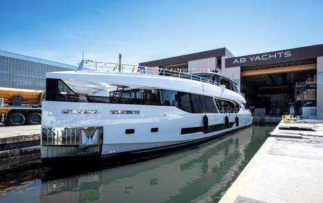 Second Maiora 36 Exuma superyacht outside AB yachts at launch