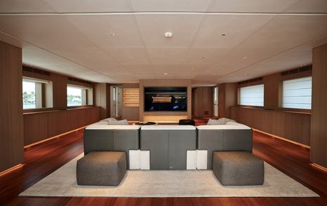 Superyacht Franklie main saloon seating area 