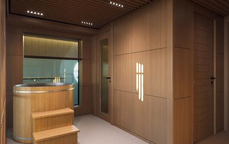 Rendering of Superyacht Sea Rover wellness area 