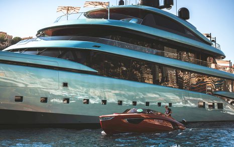 superyachts and tenders at the Monaco Yacht Show