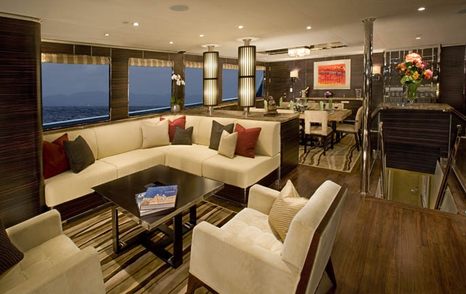 Elegant interior lounge on Dorothea III