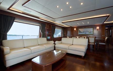 Benetti motor yacht Sea Bear main saloon lounge 