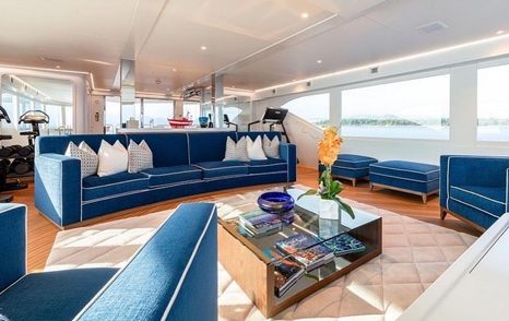 Nautical styled interior of Trinity superyacht White Star