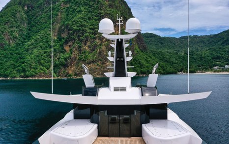 View of sundeck of Superyacht ARTEFACT