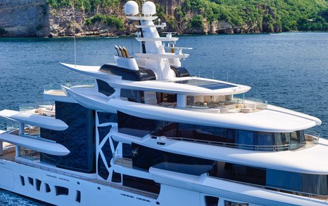 Top three decks of superyacht ARTEFACT