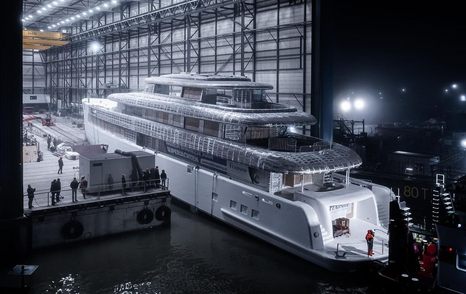 Feadship Project 823 at technical launch