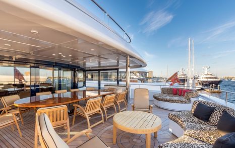 Exterior decks of Avanti superyacht