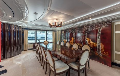 Elegant interiors of Avanti superyacht