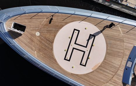 Helipad on Explorer Yacht Valor