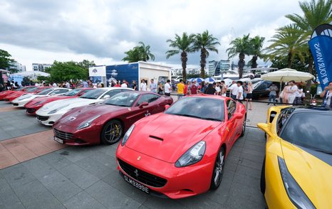 The show has a supercar parade.