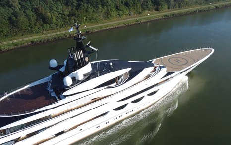 Superyacht ENZO on sea trials