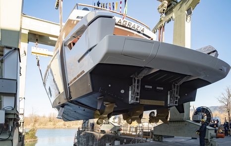 Superyacht DELLAGRAZIA being delivered