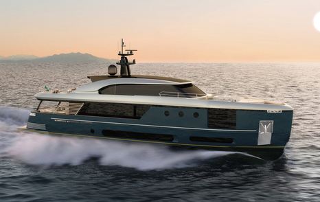 Azimut Magellano 30M motor yacht under way