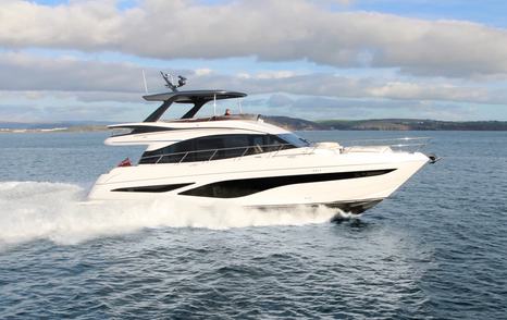 Princess F65  motor yacht under way