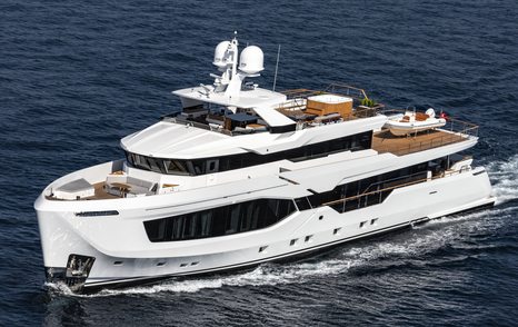Numarine 37 XP motor yacht underway side view 
