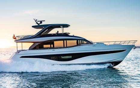 Princess Y72 motor yacht underway side profile