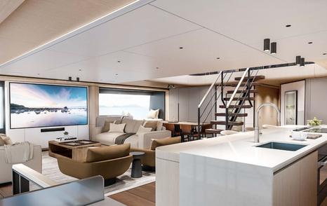  Silver Yachts Project H780 catamaran saloon rendering 