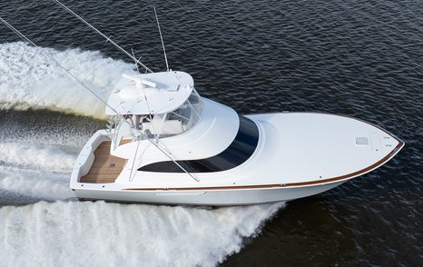 Viking 50C underway aerial view 