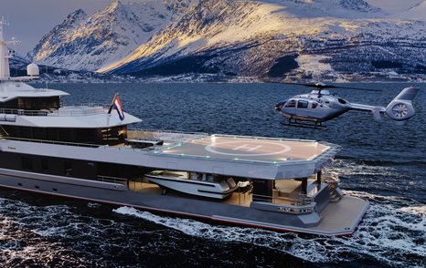  Damen Yachting explorer yacht After You underway helipad view 