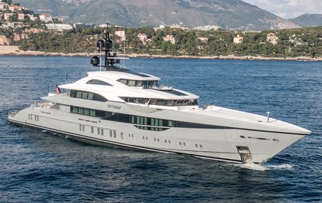 Bilgin superyacht Tatiana underway side view