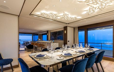 Mulder superyacht Delta One main saloon dining area 