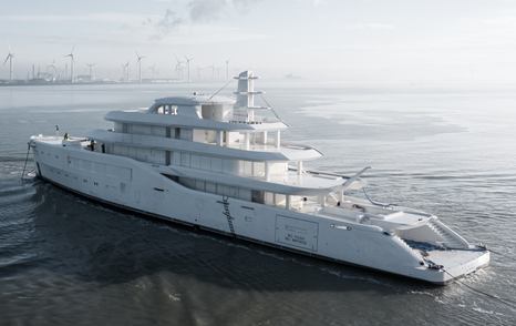 Amels superyacht Project Zurich underway stern view 
