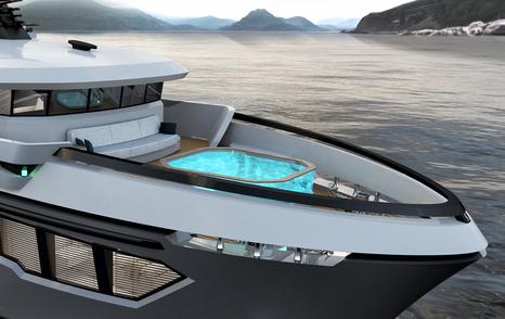 AvA Yachts Kando85 Explorer Yacht V foredeck with jacuzzi 