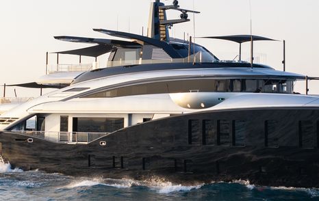 ISA Yachts superyacht Sea Raider X underway exterior close up 