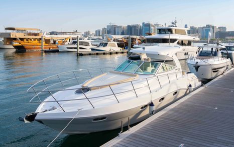 Motor yachts berthed at Old Doha Port