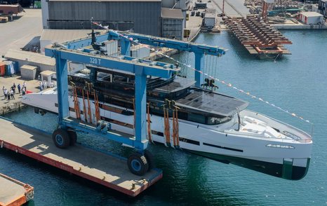 GX Superyachts First GX42 RPH at launch above water 