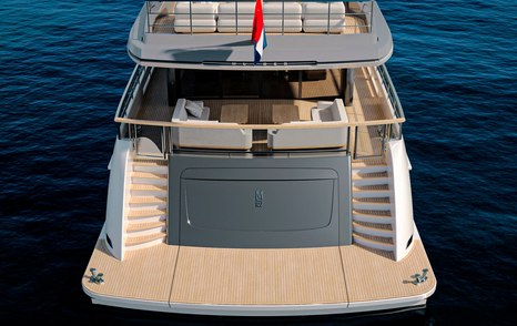 Rendering of Mulder 122 Superyacht stern