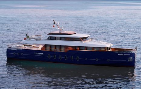 First Picchiotti Gentleman 24 at anchor side view 