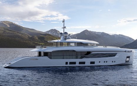 Second Columbus Atlantique 38m at anchor side view 