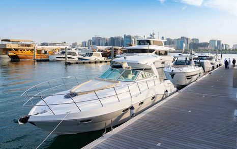 Gulf Craft motor yachts berthed in Qatar