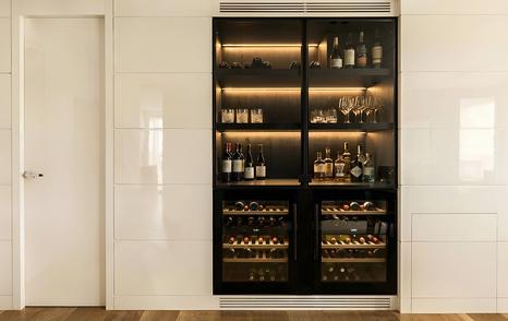 Rendering of 41M EXP Aegean Project Obsidean Blade explorer integrated wine fridge