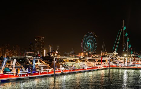 Dubai International Boat Show night image