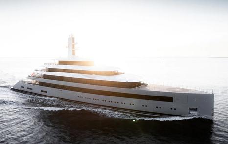 Feadship superyacht Moonrise underway side view 