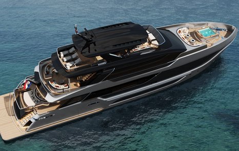 Rendering of superyacht Project Evo by Van der Valk
