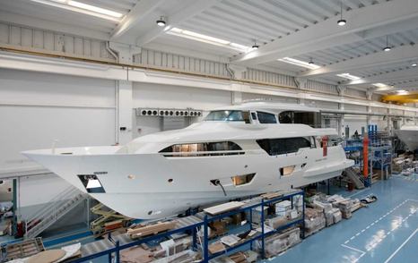 Custom Line yacht under construction